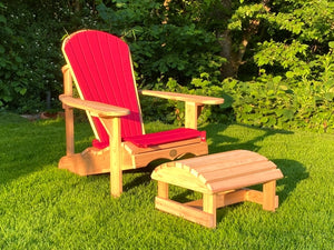 1 Classic Adirondack Chair mit Schemel & Polster