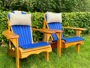 2 Classic Adirondacks Chairs with upholstery