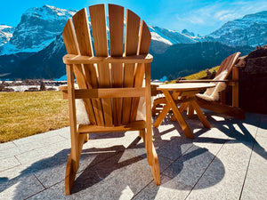 2 Bear Chairs, stool, table, lambskins