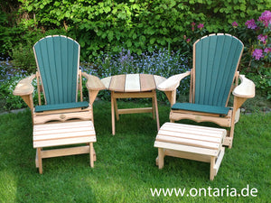 2 Orig. Bear Chairs, Schemel, Tisch & Polster