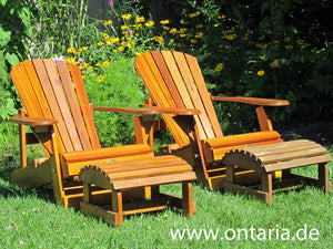 Adirondack Liegechairs mit Schemel