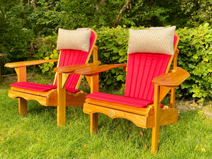 2 Classic Adirondacks Chairs with upholstery