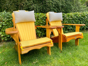 2 Classic Adirondacks Chairs with upholstery