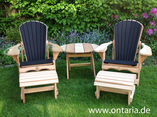 2 Orig. Bear Chairs, Schemel, Tisch & Polster