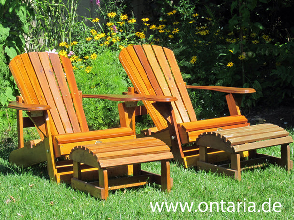 Adirondack Liegechairs mit Schemel