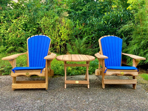 2 verstellbare Adirondack-Comfort-Chairs Tisch & Polster