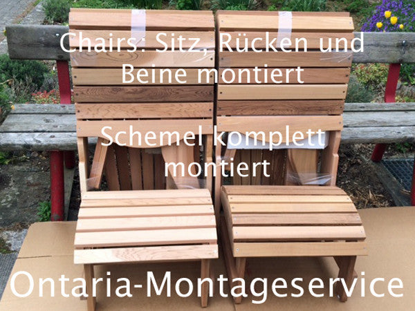 Montageservice 2 Adirondack Chair mit Schemel