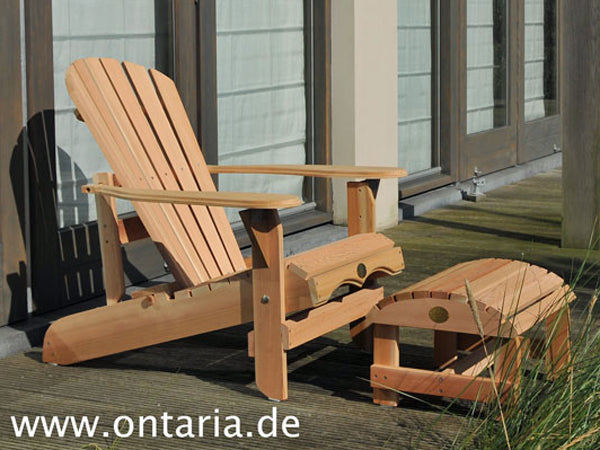 Adirondack Liegestuhl mit Schemel