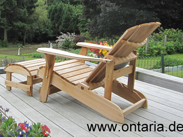 Adirondack Liegestuhl mit Schemel