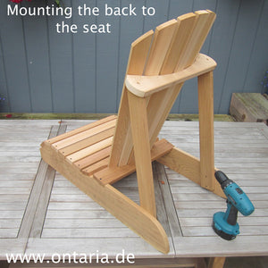 Aufbau der Adirondack Chair Rücklehne