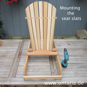 Montage des Adirondack Chair sitzes