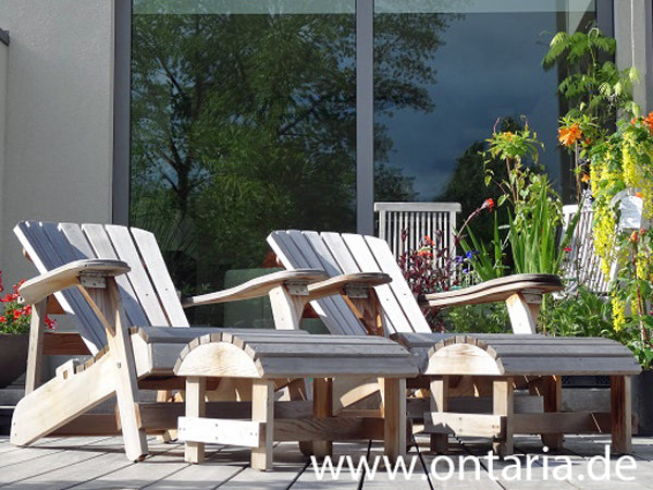 Adirondack Liegechairs mit Schemel